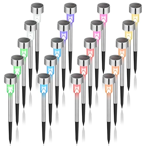 Outdoor Waterproof Multicolor Solar Garden Lights (20 Count)