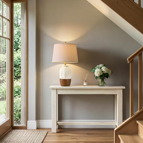 22.5" White Ceramic Table Lamps for Bedroom