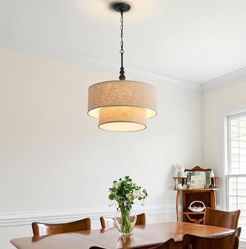 Lighting Double Drum Chandeliers