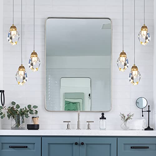 3 Lights Crystal Pendant Light Modern Cluster Chandelier