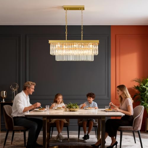 Gold Crystal Chandeliers for Dining Room
