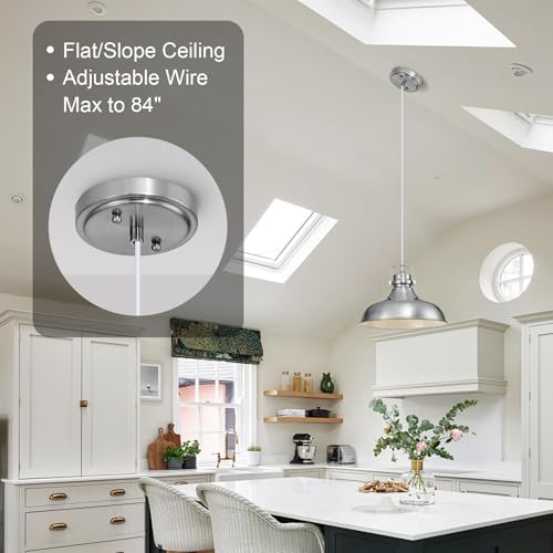 Brushed Nickel Modern Pendant Lights Kitchen Island Fixtures