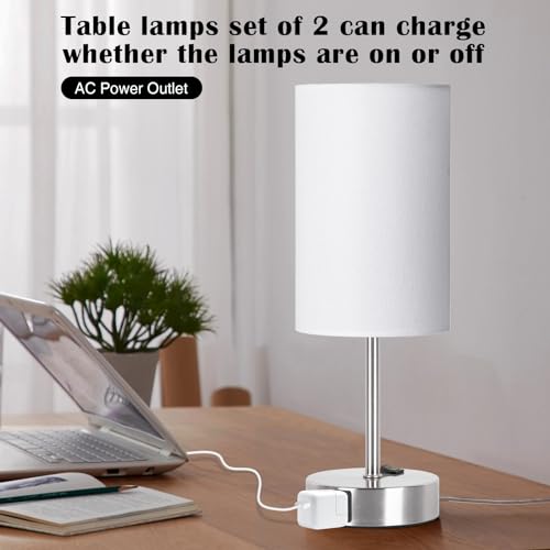 Table Lamps for Bedroom Set of 2 (2 Count)