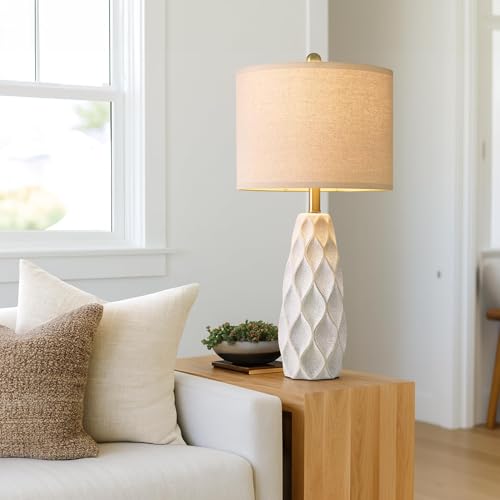 27.5" Ceramic Table Lamps for Living Room Bedroom Lamps Set of 2 Modern (2 Count)
