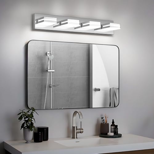 Modern LED Stainless Steel Chrome Acrylic Bathroom Lights Fixtures 4