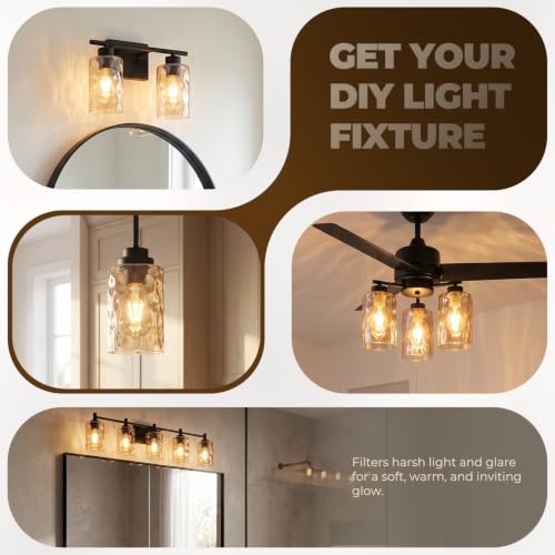 6 Pack Amber Glass Lamp Shade Replacements