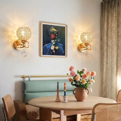 Gold Wall Sconces Set of Two (2 Count)
