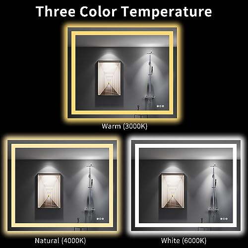 48"X40" LED Bathroom Mirror with Lights