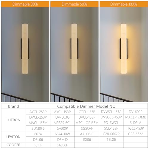 Natural Alabaster Wall Sconces Spanish Marble Wall Light Cylinder Modern Black LED Sconce for Living Room Bedroom Bathroom Stairs（M