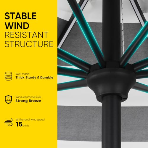 9ft Patio LED Umbrella with light