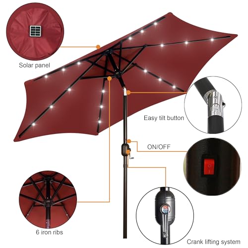7.5 ft Solar Umbrella