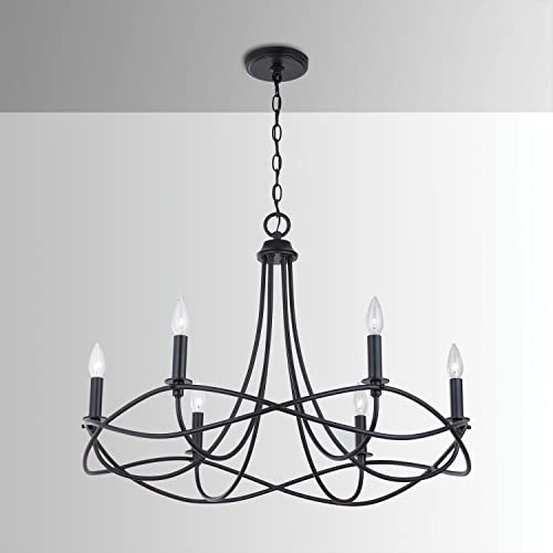 Capital Lighting 431661MB Sonnet Waving Metal Frame Candle Chandelier