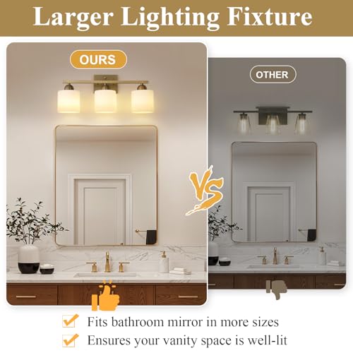 Milk Glass Vanity Lights for Bathroom