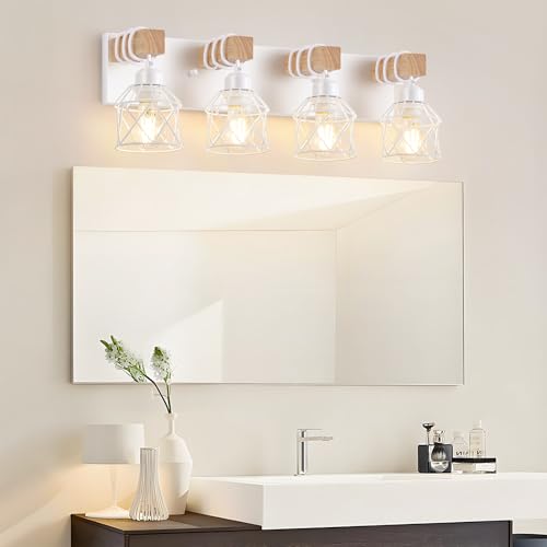 4 Light Farmhouse Vanity Lights for Bathroom
