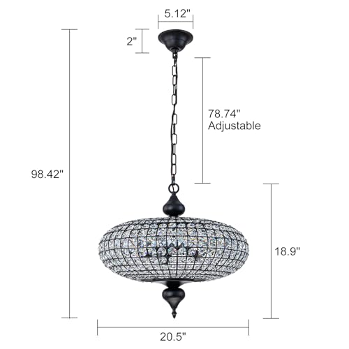 21" Crystal Chandelier