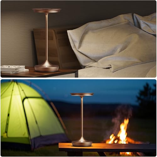 LED Rechargeable Cordless Outdoor 6000mAh Battery Table Lamp 2 (2 Count)