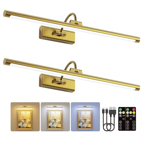 2 Pack 24" Brass Gallery Picture Lights (2 Count)