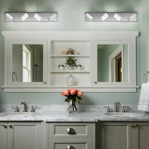 Modern LED Stainless Steel Chrome Acrylic Bathroom Lights Fixtures 4