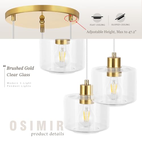 Brushed Gold Dining Room Chandelier Light Fixture