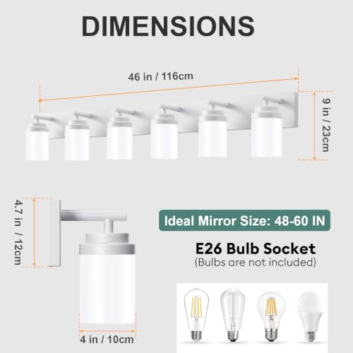 Bathroom Light Fixture White