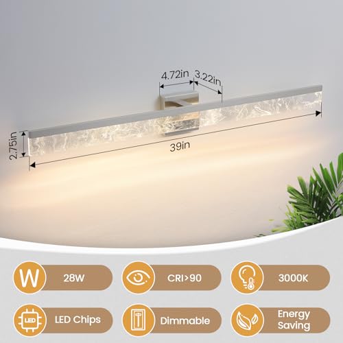 39 Inch Brushed Nickel Vanity Light Fixture