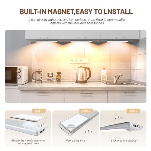 6 Pack Under Cabinet Lighting Wireless (6 Count)