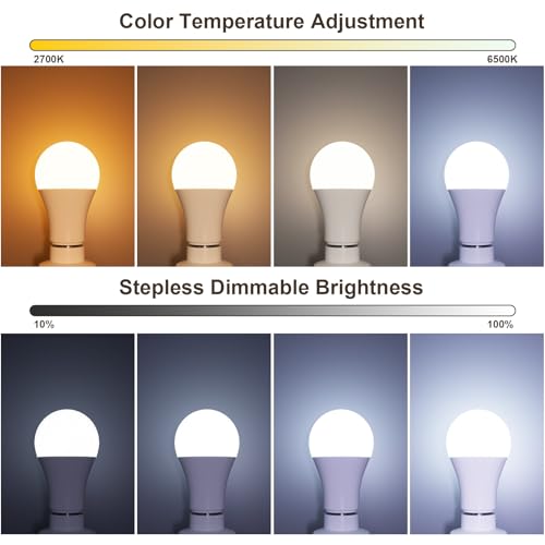 LED Remote Control Light Bulbs 60 Watt Equivalent