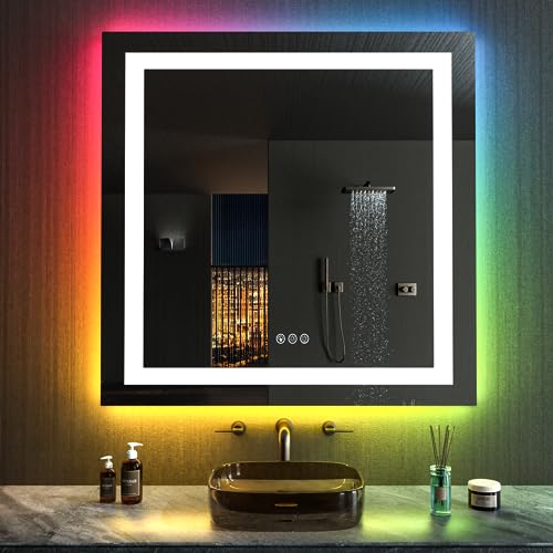 24"X30" RGB LED Bathroom Mirror with Lights