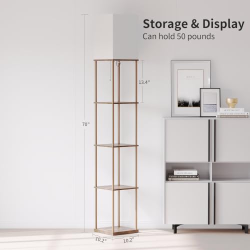 5 Tier Floor Lamp with Shelves