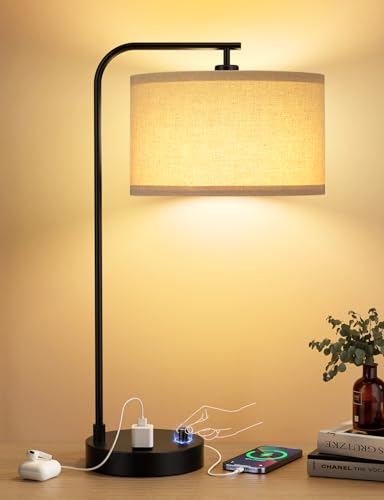 20.7" Tall Table Lamp with USB & Outlet