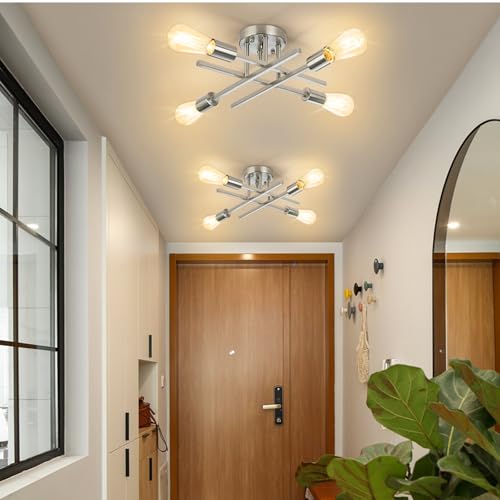 4 Light Semi Flush Mount Ceiling Light