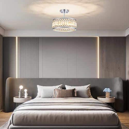 Crystal Chrome Ceiling Light