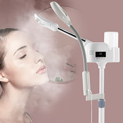 Professional Facial Steamer with 5X LED Magnifying Lamp 2 in 1