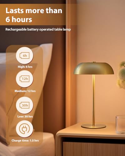 Portable LED Mushroom Table Lamp