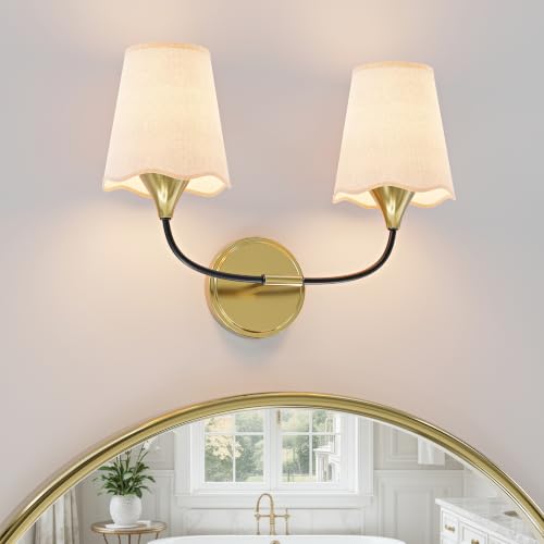 Bathroom Light Fixtures Over Mirror (Black Gold / 2 Light)