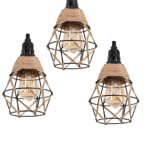 3 Light Hanging Light with Plug in Cord