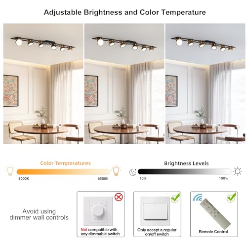 48 Inch Modern Dimmable LED Track Lighting with Remote