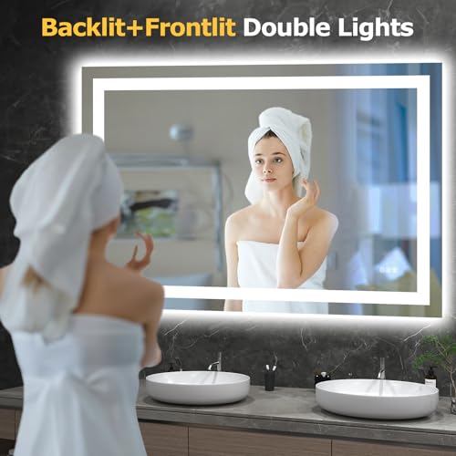 48"X32" LED Bathroom Mirror with Lights