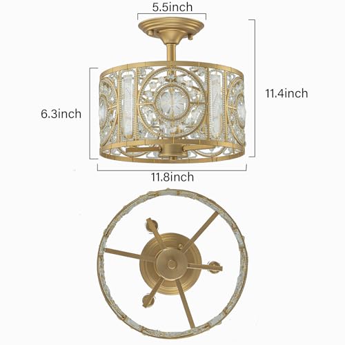 Semi Flush Mount Chandelier for Dining Room