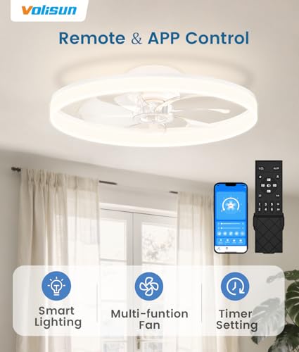 Low Profile Ceiling Fans with Lights and Remote
