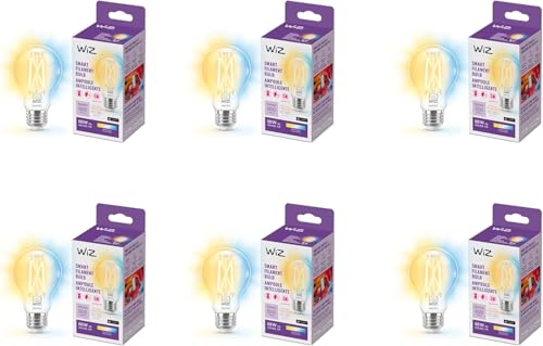 Clear 60W A19 Tunable White Filament LED Smart Bulb (6 Count)