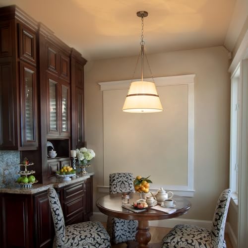 15" Brushed Nickel Drum Chandelier