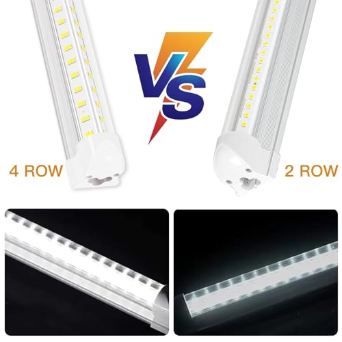 Led Shop Lights 4FT 50W 6500K 7000LM Clear White (10 Count)