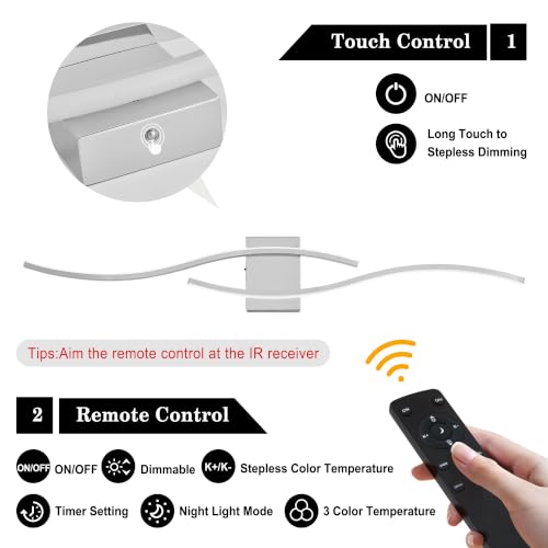 Wireless Wall Sconces Set of 2 (2 Count)