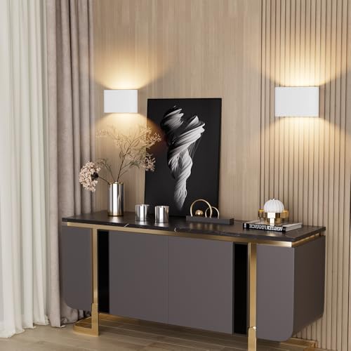 Modern LED Wall Sconces Hardwired Interior Wall Lights 4 Packs Indoor Aluminum Up and Down Wall Mount Light for Living Room Bedroom Hallway Corridor Warm White 3000K (4 Count)