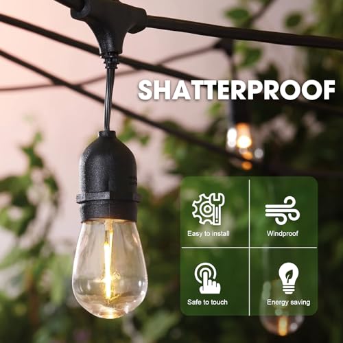 LED S14 Replacement Light Bulbs for Outdoor String Lights