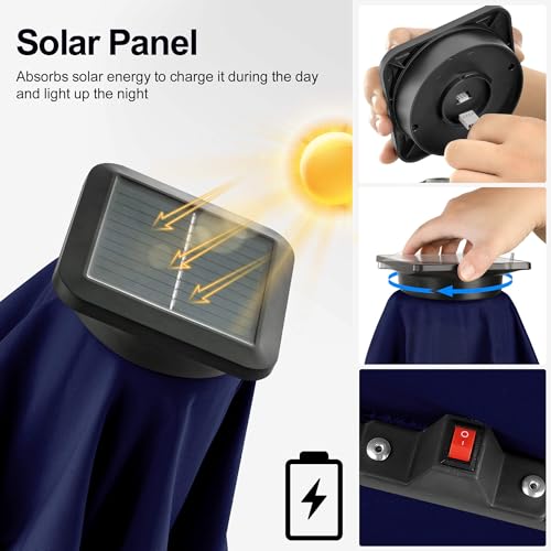 Solar Patio Umbrella Rectangular