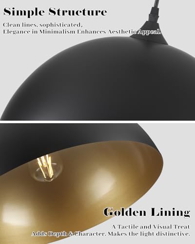 Black Pendant Lights Kitchen Island (2 Count)