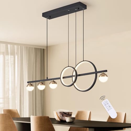 Modern LED Black Gold Chandelier
