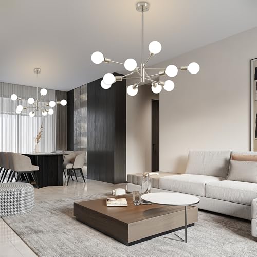 Chandeliers for Dining Room Brushed Nickel 10